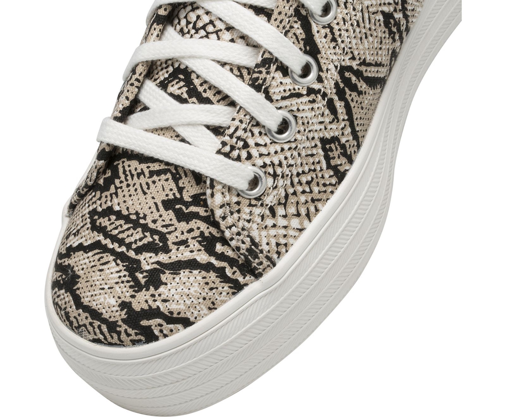 Tenis Keds Mujer Blancos/Negros - Triple Kick Snake - 4058-QISDM